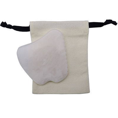 Musikalische Funktion Weißes Jade Gua Sha Massagetool für SPA-Therapie Polierter Natürlicher Jade Stein Gesichtsmassage Guasha Tool