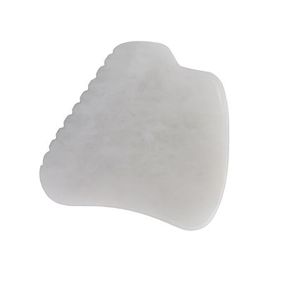 Musikalische Funktion Weißes Jade Gua Sha Massagetool für SPA-Therapie Polierter Natürlicher Jade Stein Gesichtsmassage Guasha Tool