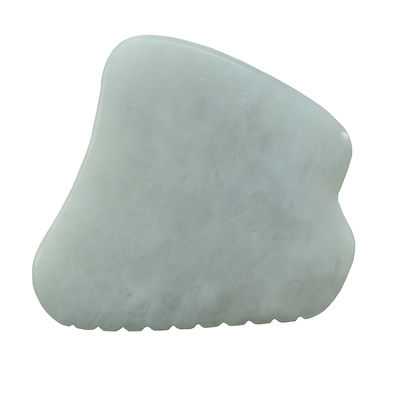 Musikalische Funktion Weißes Jade Gua Sha Massagetool für SPA-Therapie Polierter Natürlicher Jade Stein Gesichtsmassage Guasha Tool
