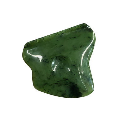 Körpermassager Grün Nephrit Jade Gua Sha Schaben Massagetool für Gesichtsspannung und Selbsthilfe