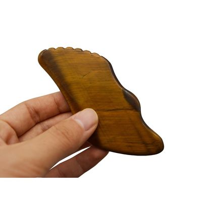 Handgefertigte Handgemachte Gua Sha Natürliche Tiger Augen Haut Massager für Gesicht Augen Hals Knoten Muskelentspannung OEM ODM