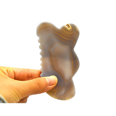 Handgefertigte natürliche Agate Gua Sha Schraubmassage Brett für Akupunkturtherapie Handgefertigt und traditionell