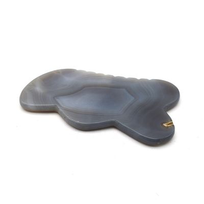 Handgefertigte natürliche Agate Gua Sha Schraubmassage Brett für Akupunkturtherapie Handgefertigt und traditionell
