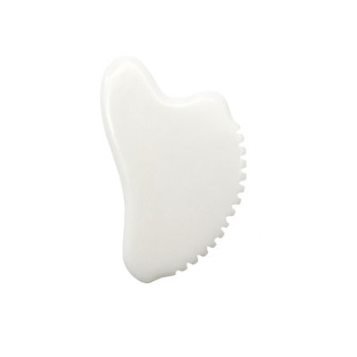 OEM Privatmarke Weiß Jade Gua Sha Handgefertigter Heilstein Gua Sha Schaben Gesichtsmassage Werkzeuge zur Verringerung von Schwellungen