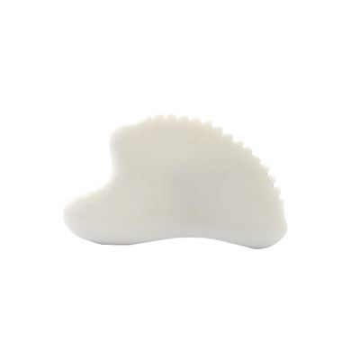 OEM Privatmarke Weiß Jade Gua Sha Handgefertigter Heilstein Gua Sha Schaben Gesichtsmassage Werkzeuge zur Verringerung von Schwellungen