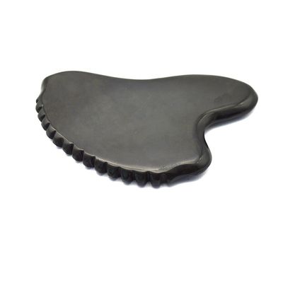 Schwarzer Bian Stein Gua Sha Körpermassage-Werkzeug für traditionelles Schaben und Gesichtsmassage