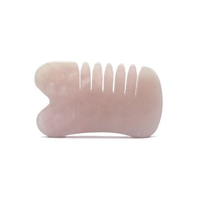 Handgefertigte Natur Rose Quarz Gua Sha Schrauben Massage Kamm Haare Guashsa für Köpfe Massage Modus Nr. abkgs-030