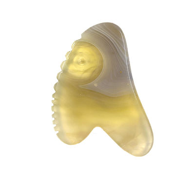 Custom Logo Massage Produkte Natürliche Kirschblüte Achat Sha Gua Board für Gua Sha Therapie