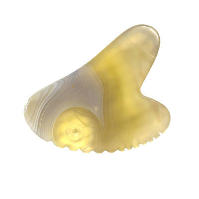 Custom Logo Massage Produkte Natürliche Kirschblüte Achat Sha Gua Board für Gua Sha Therapie