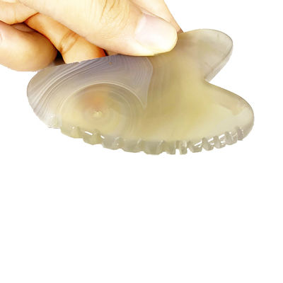 Custom Logo Massage Produkte Natürliche Kirschblüte Achat Sha Gua Board für Gua Sha Therapie