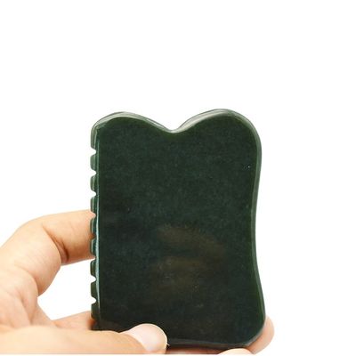 Selbsthilfe-Massagegerät 200g Natur-Dunkelgrün Nephrit Gua Sha Steinbrett für individuelle Körpermassage