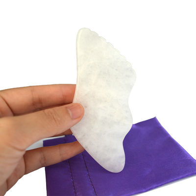 2024 White Jade Massage Device Custom Gesichts- und Körper-Gua Sha Stone Scraping Board für OEM/ODM