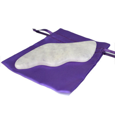 2024 White Jade Massage Device Custom Gesichts- und Körper-Gua Sha Stone Scraping Board für OEM/ODM