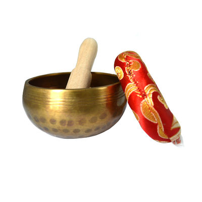 Cooper Material Nepal Chakra Gold Yoga Meditation Tibetische benutzerdefinierte Gesangsschale für Klangtherapie