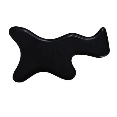 Schwarzer Bian Stein Gua Sha Schrauben Massagebrett für den gesamten Körper Lymphdrainage und Schmerzlinderung