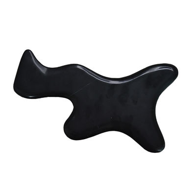Schwarzer Bian Stein Gua Sha Schrauben Massagebrett für den gesamten Körper Lymphdrainage und Schmerzlinderung