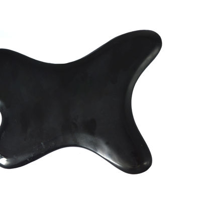Schwarzer Bian Stein Gua Sha Schrauben Massagebrett für den gesamten Körper Lymphdrainage und Schmerzlinderung