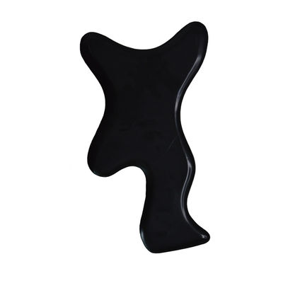 Schwarzer Bian Stein Gua Sha Schrauben Massagebrett für den gesamten Körper Lymphdrainage und Schmerzlinderung