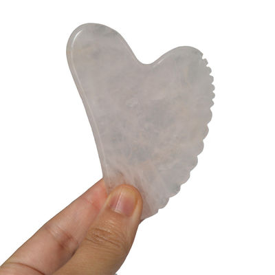 Gesichtsfarbe Rosa Herzform Rose Quarz Jade Guasha Massager Gua Sha Brett Massagetool für die persönliche Gesundheitsversorgung OEM / ODM