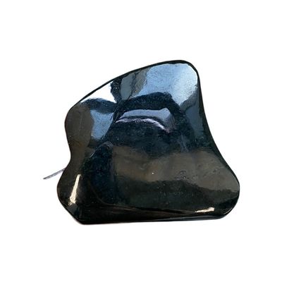 Gesichtssculpting Dunkelgrün Nephrit Jade Gua Sha Steine mit Ridge Zähne und Daumen Schleifen 2021 beliebt