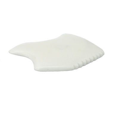 Weiße Jade Gua Sha Massagetool für Gesichtsmassager und Körper SPA Akupunktur Akupressur 9,5cm*7,5cm*0,7cm