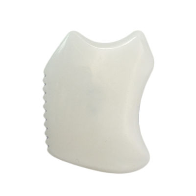 Weiße Jade Gua Sha Massagetool für Gesichtsmassager und Körper SPA Akupunktur Akupressur 9,5cm*7,5cm*0,7cm