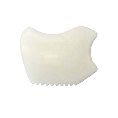 Weiße Jade Gua Sha Massagetool für Gesichtsmassager und Körper SPA Akupunktur Akupressur 9,5cm*7,5cm*0,7cm