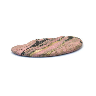 Mehrfunktionales Gesichtsmassagegerät mit rosa Rhodonit-Jade-Guacha-Blatt