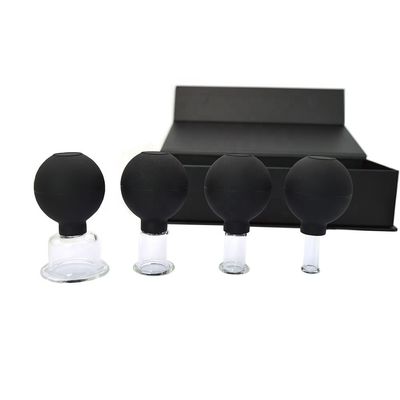 2024 Glas Gummi Massage Vakuum Massage Cupping Set Therapie Maschine Für Körper Gesicht Rücken Bein Schulter Mit individuellem Logo
