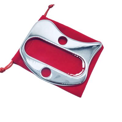Lebensmittelqualität Edelstahl Gua Sha Brett in Form von Guasha Schrauben Massagetool für Gesichtsmassage