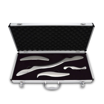 Metallmassagegeräte für Guasha Set von 4 aus Edelstahl Gua Sha Schaben Körper Guasha Massage
