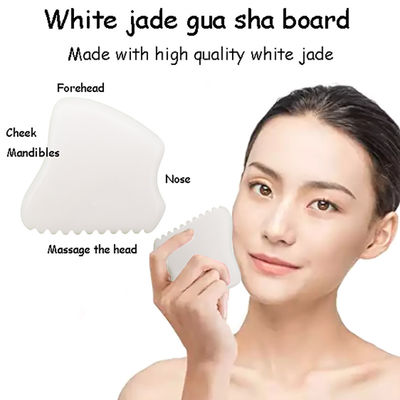 Körpermassager Weißer Jade Gua Sha Stein für Gesichts- und Nackenmassage Beste Wahl