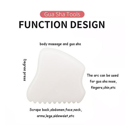 Körpermassager Weißer Jade Gua Sha Stein für Gesichts- und Nackenmassage Beste Wahl