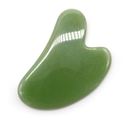 Körpermassager Zubehör Herzform Gua Sha Board aus Natur Aventurin Jade in grün