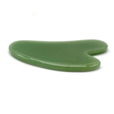 Körpermassager Zubehör Herzform Gua Sha Board aus Natur Aventurin Jade in grün