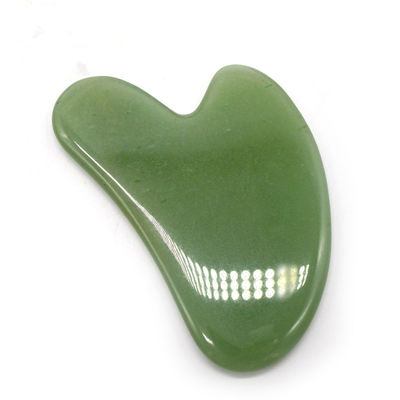 Körpermassager Zubehör Herzform Gua Sha Board aus Natur Aventurin Jade in grün