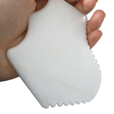 Massager 2024 Design Natürliche Weiße Jade Gua Sha Brett zum Kratzen Therapie Stein Werkzeuge Massager