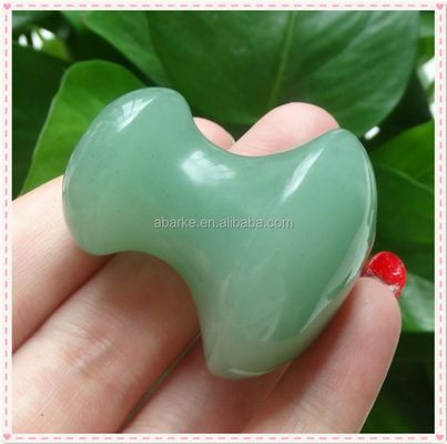 Muschelförmiger Gua Sha Massagestein Handgefertigtes grünes Aventurin-Werkzeug zur Gesichtsverjüngung