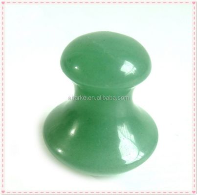Muschelförmiger Gua Sha Massagestein Handgefertigtes grünes Aventurin-Werkzeug zur Gesichtsverjüngung