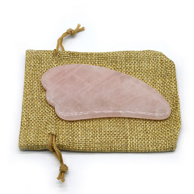 Polsterte Schwarze Rose Quarz Gua Sha Massagetool für natürliche Gesichtsschönheitsbehandlung