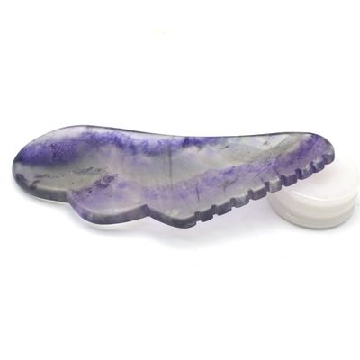 Körper-Gesundheitsmassage Natürliche farbenfrohe JADE Guasha Fluorit Gua Sha Schrauben Massagetool