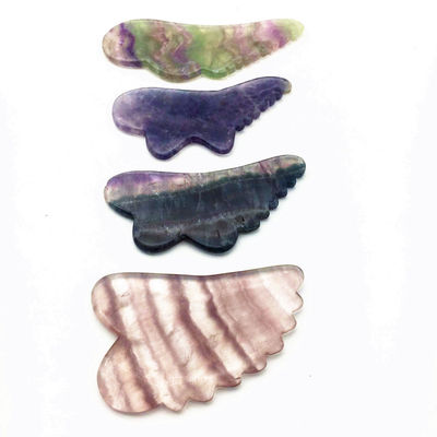 Körper-Gesundheitsmassage Natürliche farbenfrohe JADE Guasha Fluorit Gua Sha Schrauben Massagetool