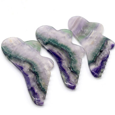Natürliche Schraubmaschine Werkzeuge Fluorit Jade Gua Sha Board OEM ODM für Werkzeuge Maschine