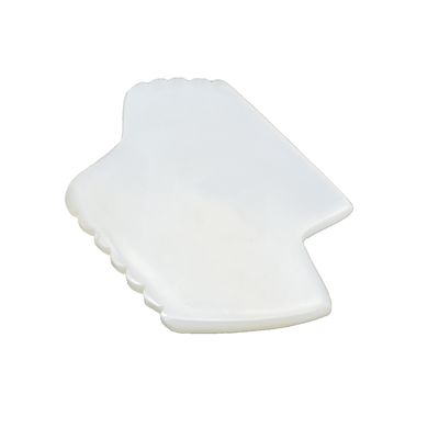 Verfügbares Logo Natürliche Weiße Jade Gua Sha Schabungstherapie Guasha Werkzeuge Für Körper-Gesichtsmassage Mit Infrarot-Physiotherapie