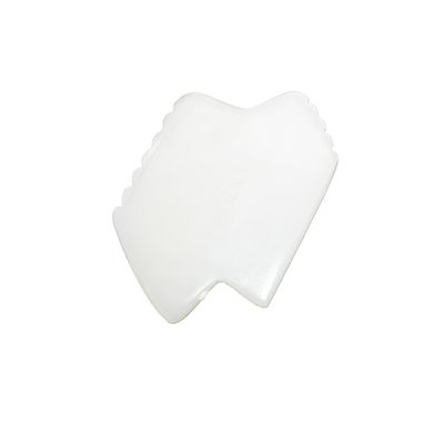 Verfügbares Logo Natürliche Weiße Jade Gua Sha Schabungstherapie Guasha Werkzeuge Für Körper-Gesichtsmassage Mit Infrarot-Physiotherapie