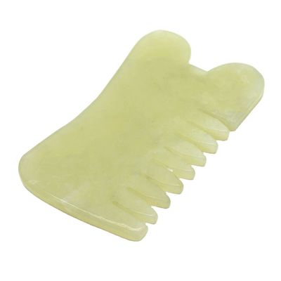 Xiuyan Jade Guasha Massage Kamm Gua Sha Scarping Gesichtswerkzeuge mit Infrarot Physiotherapie Funktion 88*50*4mm