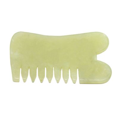 Xiuyan Jade Guasha Massage Kamm Gua Sha Scarping Gesichtswerkzeuge mit Infrarot Physiotherapie Funktion 88*50*4mm