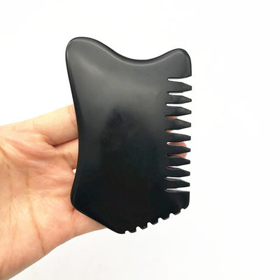 Schwarzer Gesichtsmassager Bian Stein Gua Sha Schrauben Massagetools Natur Jade Stein Customized Logo Körpermassager