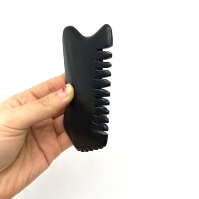 Schwarzer Gesichtsmassager Bian Stein Gua Sha Schrauben Massagetools Natur Jade Stein Customized Logo Körpermassager