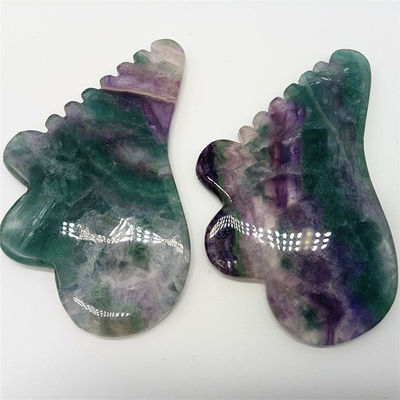 Ankunft Fluorit Jade Gua Sha Board für Körpermassage Werkzeug in farbenfrohen